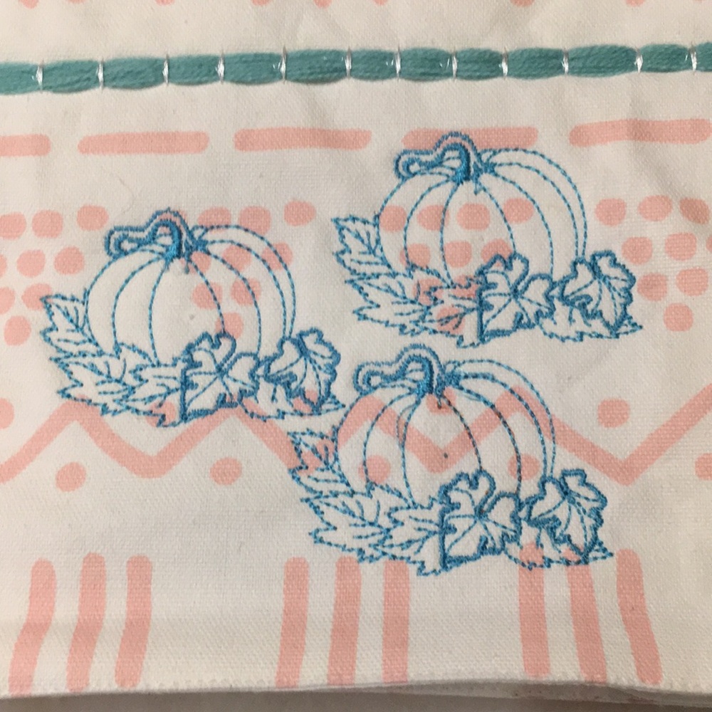 Handmade Pumpkins Table Runner and 2 Placemats NEW